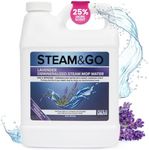 Steam & Go - Demineralized Water for Steam Cleaner, PVC-Free Floor Cleaner Liquid Compatible With Any Mop Steamer, Ready-to-Use Multisurface Cleaner, Scented Mop Solution, Lavender, 32 oz