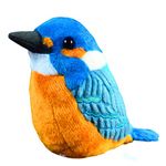 FRANKIEZHOU Realistic Kingfisher Stuffed Animal 5.51",Bird Plush Toy, Delicate,Cute Easter Plush, Girl Toys, Children's Gift, Baby Gift, Crying Baby, Home Decor