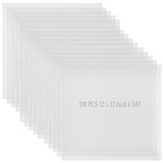 ZOENHOU 100 PCS 12 x 12 Inch 6 Mil Blank Stencil Material, Transparent Stencil Sheets, Blank Mylar Templates Sheet for DIY Photo Album, Making Your Own Stencils