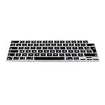 kwmobile Keyboard Cover Compatible with Apple Macbook Air 15 2023 M2 (A2941) - AZERTY (France, Belgium) Layout Keyboard Cover Silicone Skin - Black