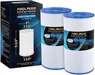 POOLPURE PRB35-IN Spa Filter Replaces Unicel C-4335, Guardian 409-219, Filbur FC-2385, 03FIL1300, 17-2482, 25393, 303557, 817-3501, R173431, 35 sq.ft, 5 X 9 Drop in Hot Tub Filter, 2 Pack