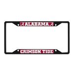 Fan Mats 31242: Alabama Crimson Tide Metal License Plate Frame Black Finish