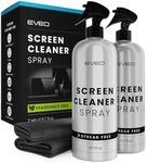 Screen Cleaner Spray - TV Screen Cleaner Spray and Wipe, Computer Screen Cleaner for Electronic Devices: TV, Laptop, iPhone, Ipad, MacBook- TV Cleaner for Smart TV-Microfiber Cloth (6.7 x 2 Pack)