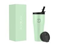 IRON °FLASK Rover Tumbler 2.0-2 Lids Vacuum Insulated Stainless Steel Bottle, Double Walled, Drinking Cup - Thermos Travel Mug - Mint, 32 Oz