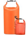 Spigen Aqua Shield Waterproof Dry Bag Rucksack 20L+2L, [Multi-Purpose DuraStrap] [Roll-Top Closure] Backpack for Swimming, Paddle Boarding, Fishing, Kayaking, Camping, and Boating - Sunset Orange