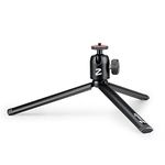 Zeadio Metal Mini Tripod + Ball Head Mount, with 1/4" Screw Desktop Tabletop Stand Tripod for Smooth4, Crane Plus, Crane2, Osmo Mobile, Ronin-S, Vimble2, Gimbal Handle Grip Stabilizer and All Cameras