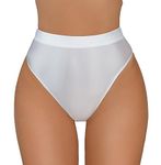 SEAUR Womens G String Highwaisted Seamless Thongs Wicking Breathable Lightweight Panties Microfiber Athletic Briefs White XXL