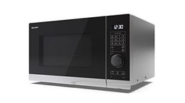 SHARP YC-PG234AU-S 23 Litre 900W Digital Microwave with 1000W Grill, tb power levels, ECO Mode, defrost function, LED cavity light - Silver