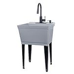 Grey Utility Sink Laundry Tub With 