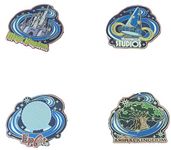 4 Piece Disney Pin Collector Series Four Parks-One World Emblems Set 2009