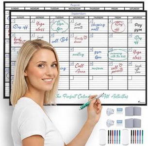 (2 PK) Large Dry Erase Calendar for Wall 24x36, Giant Family Office Big Reusable, Monthly Planner Erasable 36x24, Rolled Whiteboard White Board, Calendar Dry Erase for Undated Wall Large Classroom
