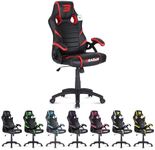 BraZen Puma PC Chair Gaming Chair for Adults Office Chair Computer Chairs Gaming Chairs for Adults Adult Gaming Chair Video Game Chairs - Black Red