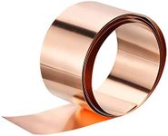 uxcell Copper Sheet Roll 3500mm x 150mm x 0.6mm, 99.9% Pure Copper Strip Copper Flashing Metal Foil Plate for Electricity DIY Projects (Multiple Sizes)