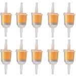 BOTAUTO 10pcs Universal Inline Gas/Fuel Filter 6MM-8MM 1/4" For Lawn Mower Small Engine Auto Accessories Motorcycle Accessories Oil Filt BOTAUTO40