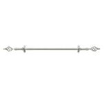 Achim Home Furnishings Hard Window Rods, Metal, Silver, 48-86