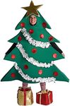 LABULADUO Christmas Tree Costume for Women Men Adult Green Tree Cosplay Costumes With Present Shoe Covers (A, One Size)