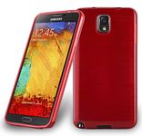 cadorabo Case compatible with Samsung Galaxy NOTE 3 in RED - Protective cover made of flexible TPU silicone in brushed design