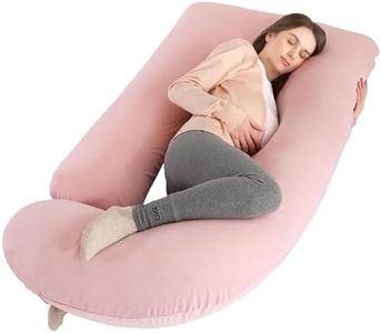 Pregnancy Pillows, 180cm Long Maternity Pillows, U-Shape Full Body Pillow, Cooling Cover Blue&Grey, Pregnancy Pillows for Sleeping, Body Pillows, Maternity Pillow - Pink