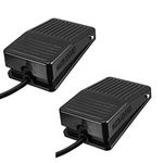 Waxcon AC 220V 10A Nonslip CNC Treadle Foot Pedal Switch Sodt No NC Black (Set of 02 Pcs)