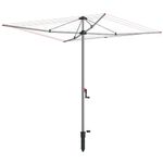 Vileda Supadry Hoist Rotary Washing Line | 60m Clothes Line for Outside with Adjustable Height for Easy Loading | Hoist Mechanism with Individual Line Tensioners | Holds up to 5 Wash Loads
