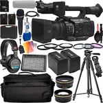 Panasonic AG-UX180 4K Professional Camcorder with Deluxe Accessory Bundle – Includes: Ultimaxx Wireless Microphone Kit + Sony MDR-7506 Headphones + 128GB SD Memory Card + More