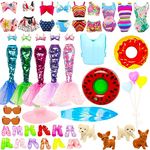 2 Mermaid Swimwear 5 Swimsuits Bikini 10 Shoes 10 Accessories for 11.5 Inch Doll Summer Theme Accessories for Doll