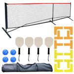 Outdoor Indoor Portable Mini Best Pickleball Nets System Set Regulation Heavy Duty Pro Pickleball Set with Net for Driveway Pickleball Nets Portable Outdoor Regulation Size