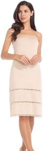 MANCYFIT Women's Tube Top Dress Slip Sleeveless Underdress Invisible Straps Nude X-Large