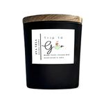 AVA VELA Matte Black Soy Wax Scented Candle - Fragrance Trip to Goa (Mango + Peach + Coconut Milk) - 40hrs Burn Time