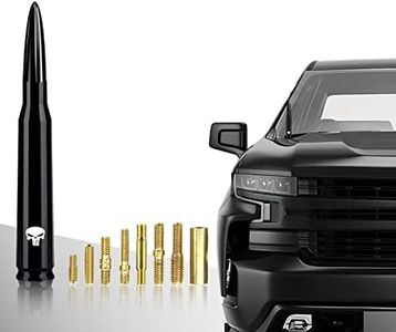 Miytsya Car Truck Bullet Antenna for GM Chevy Silverado 1500 2500 3500 HD Avalanche GMC Sierra 1500 2500 3500 Denali Heavy Duty Pickup Trucks Accessories (Black)