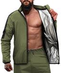 RDX Sauna Suit, Full Body Heat Sweat Suit, REACH OEKO TEX 100 CERTIFIED, Anti Rip Long Sleeves Tracksuit Boxing MMA Slimming Gym Fitness Running Workout Zipper Jacket, Top Bottom Men Women