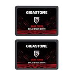 Gigastone SATA SSD 128GB (2-Pack) 2.5 inch SSD 520MB/s upgrade Laptop PC Memory and Storage PS4 HDD Replacement 2.5" Internal Solid State Hard Drives SATA III SLC Cache 3D NAND Game Turbo Performance