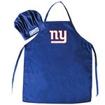 NFL New York Giants Chef Hat and Apron Set, Navy, One Size, Team Color, One Size