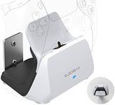 ElecGear Solo Charging Dock for PS5 Controller, Wall Mount and Desktop Dual Purposes USB Charger Stand Docking Station for Single Playstation 5 DualSense Wireless Controller