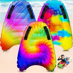 JAMBO 3 Pack Inflatable Surf Body Boards with Handles for Water Slides, Boogie Boards for Beach, Pool, Lake & Slip Slides, Lightweight Floating Water Toys for Kids & Adults