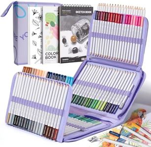 194 PCS Colored Pencils Set,120 Soft Oil-Based Colored Pencils for Adult Coloring Books and Professional Drawing,Blending,Shading. Non-Toxic Art Supplies with Portable Zipper Case & 3-Color Sketchbook