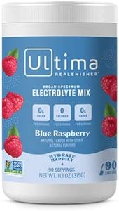 Ultima Hydrating Electrolyte Powder, Blue Raspberry, 90 Servings, no Sugar, 0 Carbs or Calories, Keto, Gluten-Free, Paleo, Non-GMO, Vegan, with Magnesium, Potassium, Calcium