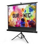 Duronic Projector Screen TPS60 /43 60" Portable Tripod Projection Screen Brilliant Matt White For | School | Theatre | Cinema | Home | (Screen: 122cm (W) X 91cm (H) 4K / 8K Ultra HDR 3D Ready