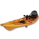 Mako 12 Pedal Drive Fishing Kayak – Lightweight & Comfortable with Adjustable Seat, 4 Rod Holders, Ample Storage, Impulse Drive Pedal System & Advanced Rudder Control
