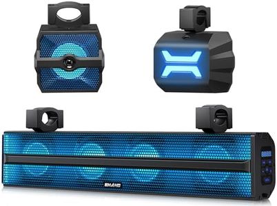 Ehaho 2.1CH Stereo UTV Sound Bar, 26 Inch Bluetooth UTV Speakers with RGB