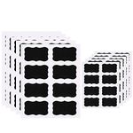 Zingso 128 Chalkboard Labels for Jars, Erasable and Reusable Waterproof Blackboard Stickers Chalkboard Labels for Decorating Jars, Pantry, Home and Office, Scrapbooking (64 Large + 64 Small)