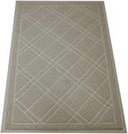 SlipToGrip Universal Door Mat – Plaid Design Size 35” x 23” – Anti Slip, Durable & Washable – Duraloop Mesh Entrance Outdoor & Indoor Welcome Mat – Dirt and Dust Absorber (Tuape)