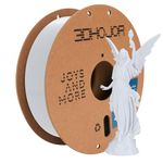 3D Printing Filament Basic PLA Filament 1.75mm 300mm/s 1kg Cardboard Spool Dimensional Accuracy +/- 0.03 mm Fit Most 3D FDM Printer-Cold White
