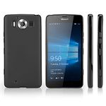 Microsoft Lumia 950 Case, BoxWave [Blackout Case] Durable, Slim Fit, Black TPU Cover for Microsoft Lumia 950