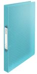 Esselte Ring Binder, 140 Sheet Capacity, 25mm Spine, 2 Ring A4 Folder, Soft Cover File, Home/Office Use, Embossed Pattern, Colour'Breeze Range, Blue, 626242