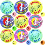 234 Music Awards 30 mm Reward Stickers for School Teachers, Parents and Nursery