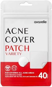 AVARELLE Acne Pimple Patch (40 Count) Absorbing Hydrocolloid Spot Treatment with Tea Tree Oil, Calendula Oil and Cica, Certified Vegan, Cruelty Free (VARIETY / 40 COUNT)