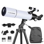 Celticbird Telescope for Adults High Powered, 80mm Aperture 600mm Telescopes for Adults Astronomy, Travel Telescopio for Beginners with AZ Mount, Backpack, Phone Adapter, Moon Filter