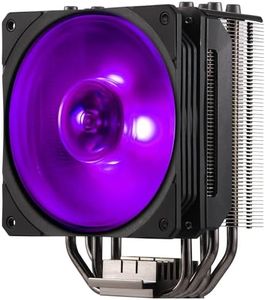 Cooler Master Hyper 212 RGB Black Edition CPU Air Cooler with LGA1700 Bracket - 4 Continuous Direct Contact Heat Pipes with Fins, SF120R RGB Fan, Optional Push-Pull Fan Configuration - Black RGB