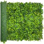 ODTORY Artificial Plant Wall Roll: 40X120 in (33.5 sqft) UV-Anti Ivy Privacy Fence Screen Faux Greenery Panels Backdrop Boxwood Ivy Vine Leaf Hedge Fence for Indoor Outdoor Green Decor